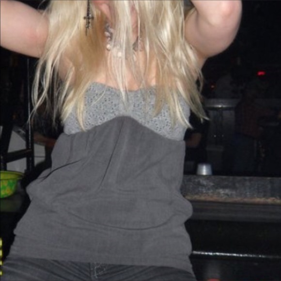 Donated - Sweetheart neck strapless top gray - Picture 7 of 7